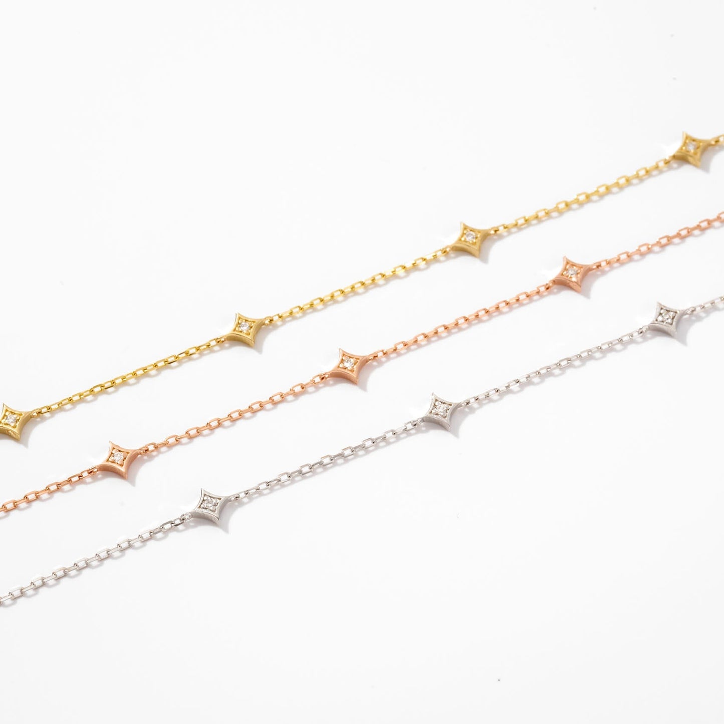 Diamant Stern Station Armband