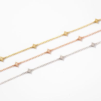 Diamant Stern Station Armband