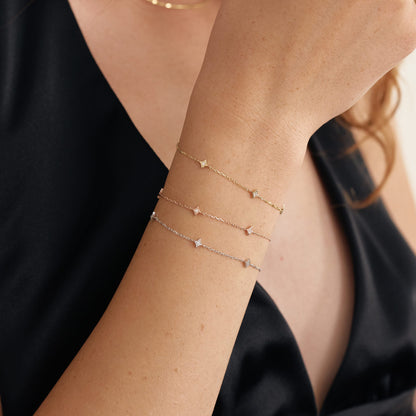 Diamant Stern Station Armband
