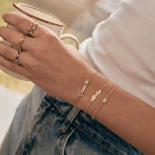 Diamant Initialarmband