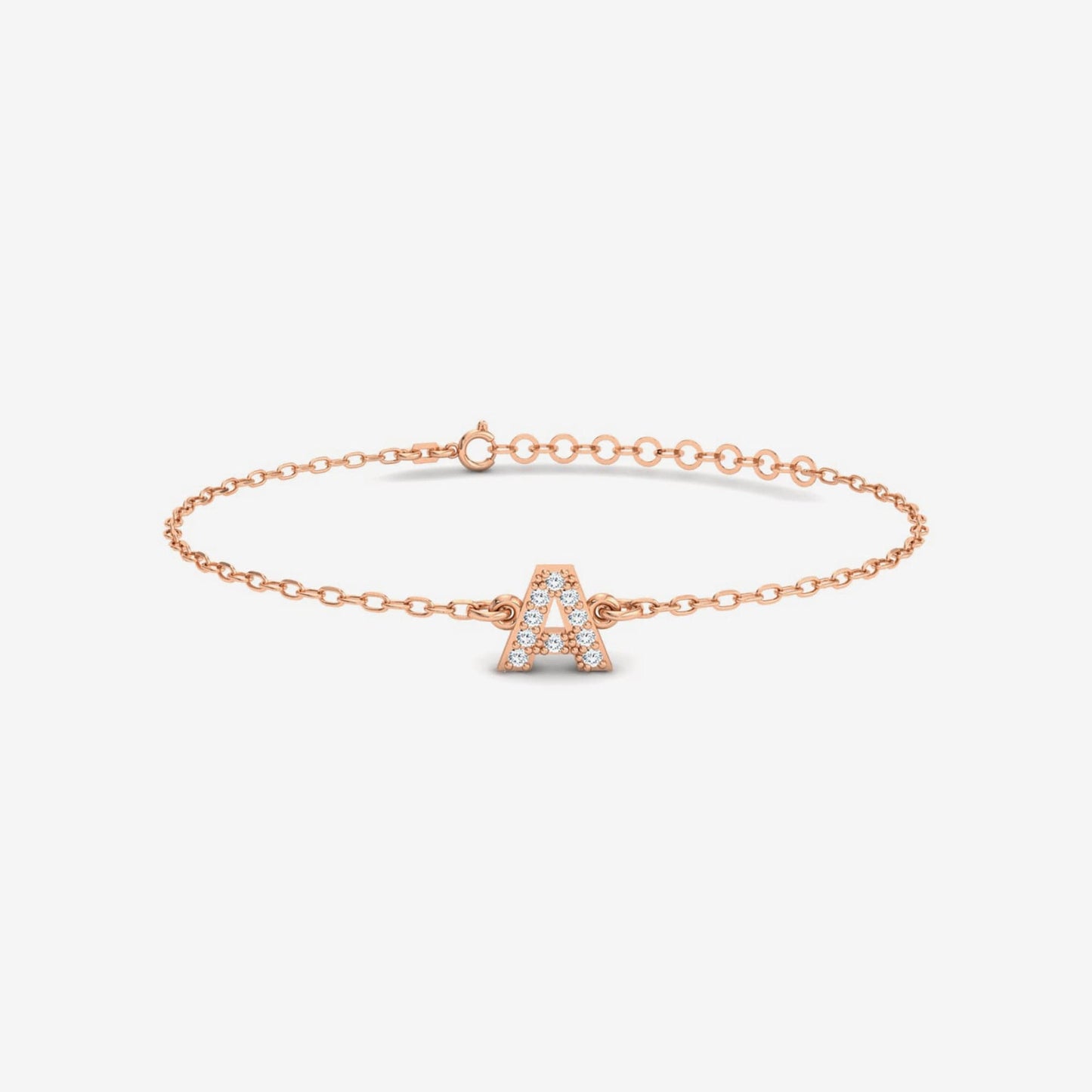 Individuelles Diamant-Initial-Armband