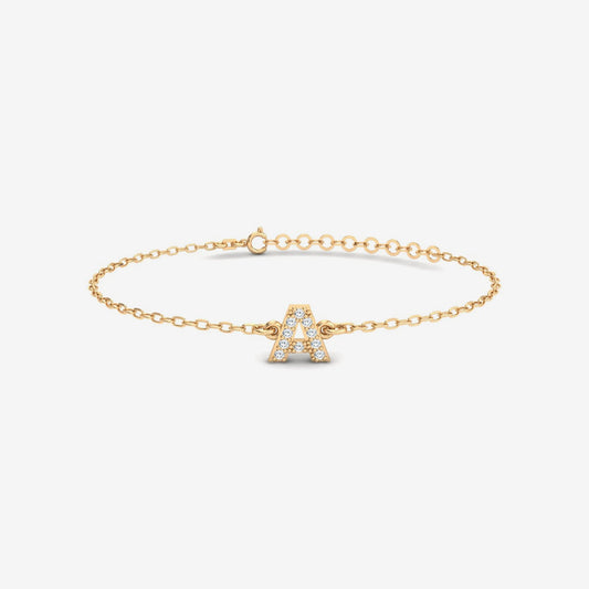 Individuelles Diamant-Initial-Armband