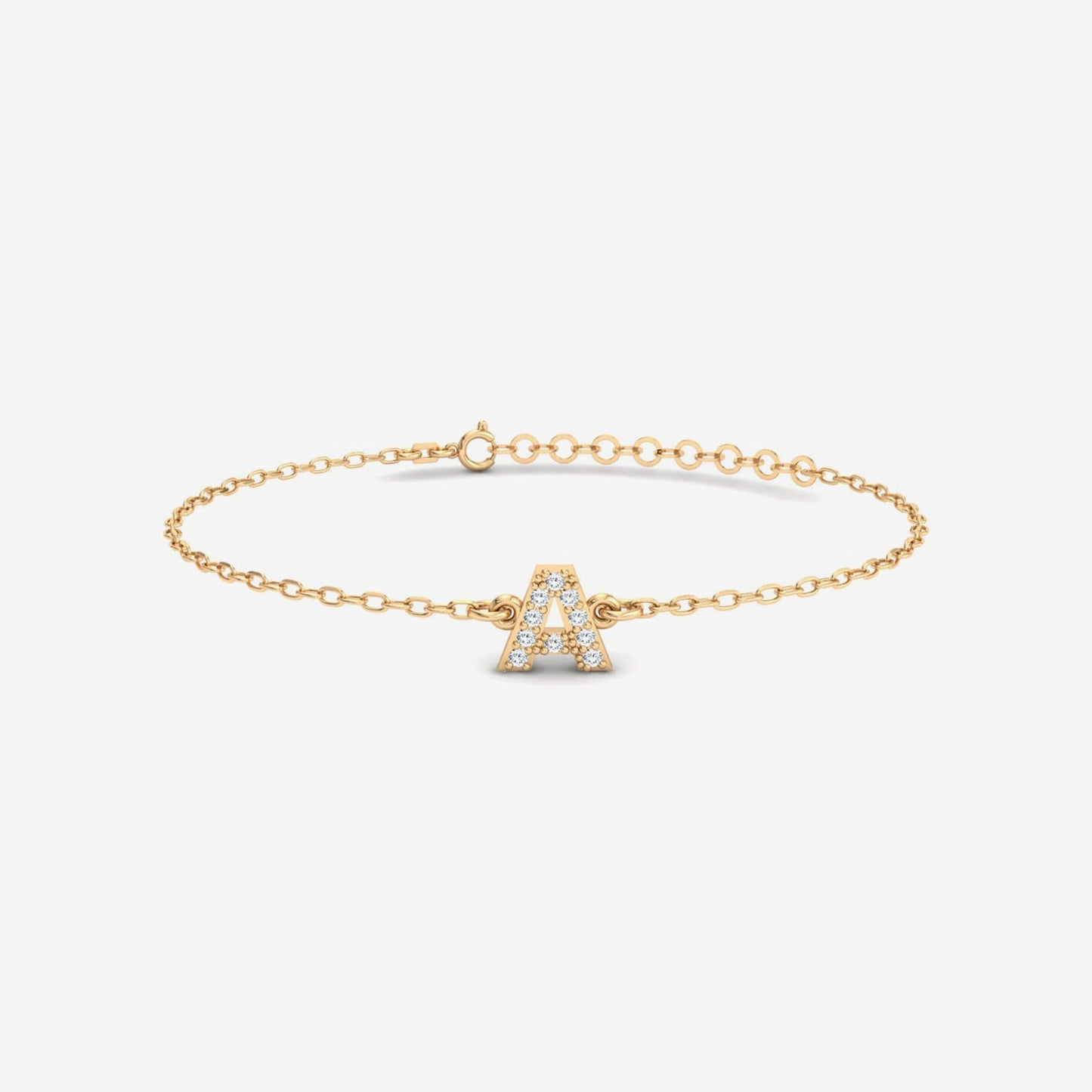 Individuelles Diamant-Initial-Armband