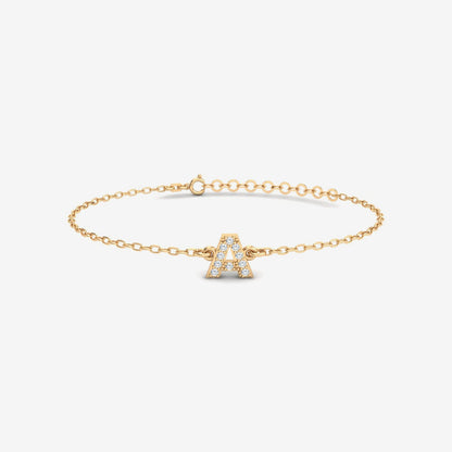 Individuelles Diamant-Initial-Armband