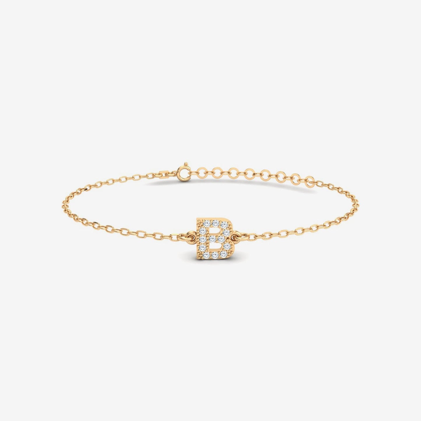 Individuelles Diamant-Initial-Armband