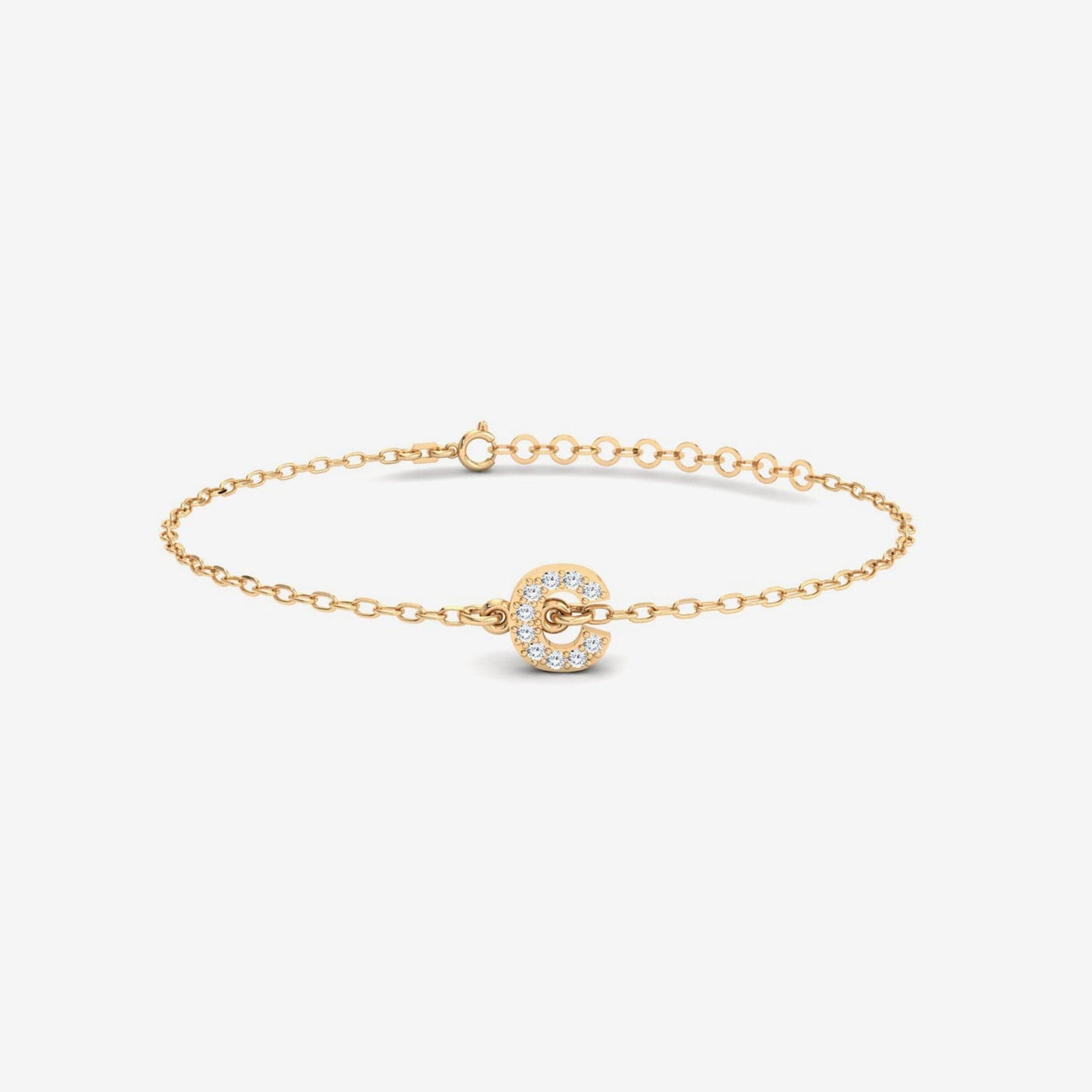 Individuelles Diamant-Initial-Armband