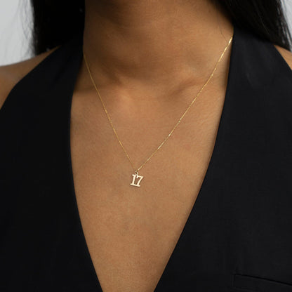Individual number collar in 585 gold