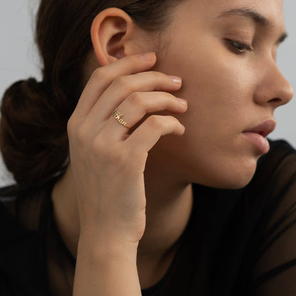 Personalisierter Namensschild-Ring