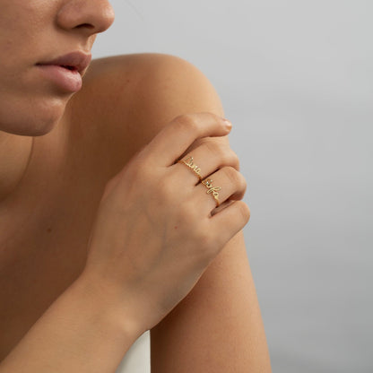 Personalisierter Namensschild-Ring