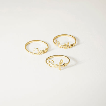 Personalisierter Namensschild-Ring