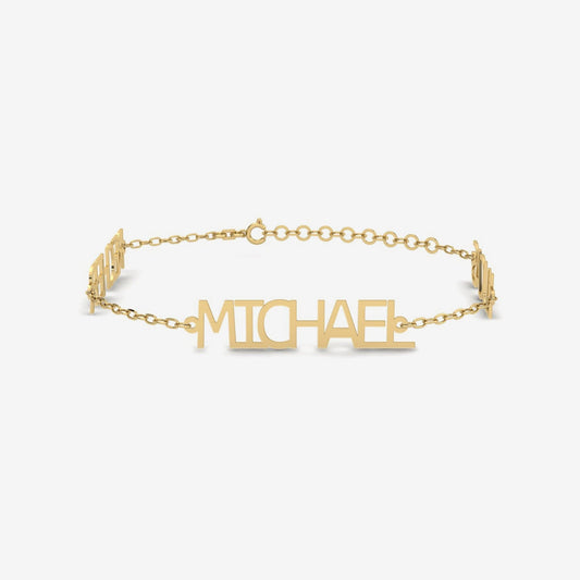 Personalisiertes Drei-Namen-Armband