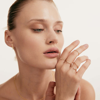 Bague solitaire mini diamant en or massif 585