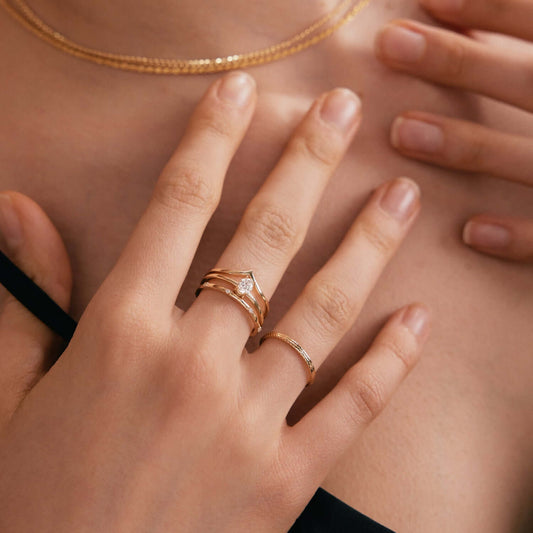 V-förmiger Ring