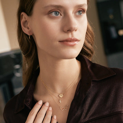 Tiny Diamond Cross Necklace
