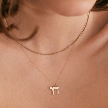 Chai Life necklace in 585 solid gold