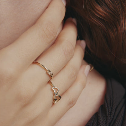 Diamant Stapelring