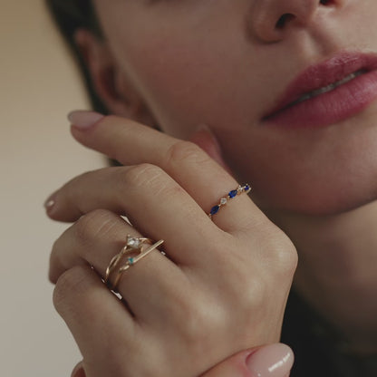 Marquise Half Eternity Ring
