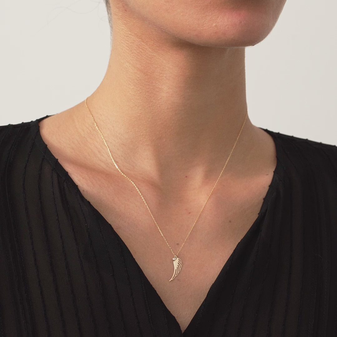 Angel fand sich Kreuzkette - Gelin Diamond