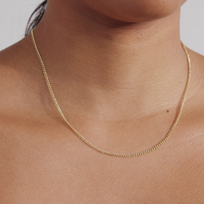 Collier chaîne gourmette en or massif 585