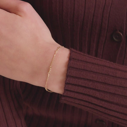 Diamant-Lünette Station Armband