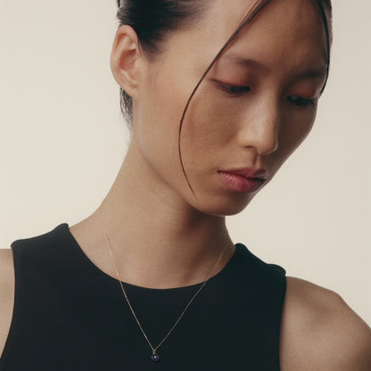 Collier de perles Evil Eye en or massif 585
