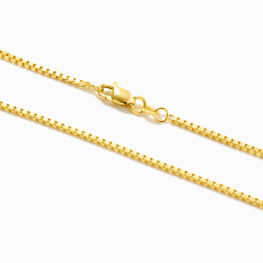 Halskette mit Rolo-Kette im Diamantschliff